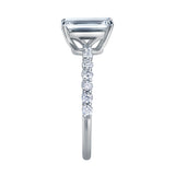 Calista 14K White Gold Emerald Cut Lab Grown Diamond Engagement Ring - 2.55 ctw