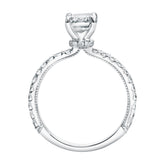 Kiara 14K White Gold Emerald Cut Lab Grown Diamond Engagement Ring - 2 ct