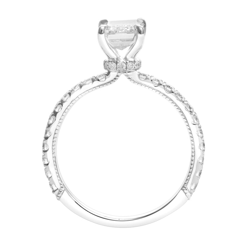 Kiara 14K White Gold Emerald Cut Lab Grown Diamond Engagement Ring - 2 ct