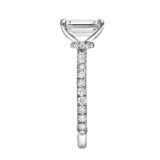 Kiara 14K White Gold Emerald Cut Lab Grown Diamond Engagement Ring - 2 ct