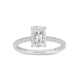Melina 14K White Gold Cushion Lab Grown Diamond Engagement Ring - 2.0 Ct