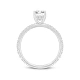 Melina 14K White Gold Cushion Lab Grown Diamond Engagement Ring - 2.0 Ct