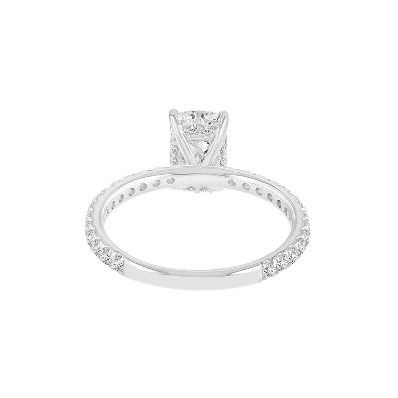 Melina 14K White Gold Cushion Lab Grown Diamond Engagement Ring - 2.02 Ct