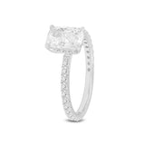 Melina 14K White Gold Cushion Lab Grown Diamond Engagement Ring - 2.0 Ct