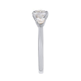 Kahini 14K White Gold Cushion Lab Grown Diamond Three Stone Engagement Ring - 2.15 Cts