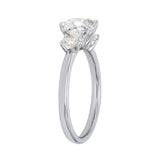 Kahini 14K White Gold Cushion Lab Grown Diamond Three Stone Engagement Ring - 2.15 Cts