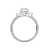 Kahini 14K White Gold Cushion Lab Grown Diamond Three Stone Engagement Ring - 2.15 Cts