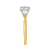 Kahini 14K Yellow Gold Cushion Lab Grown Diamond Three Stone Engagement Ring - 2.15 Cts