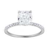 Adeline 2.3 Ct Cushion Lab Grown Diamond Engagement Ring in 14K White Gold