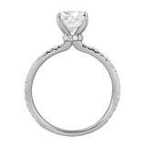 Adeline 2.3 Ct Cushion Lab Grown Diamond Engagement Ring in 14K White Gold