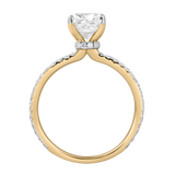 Adeline 2.3 Ct Cushion Lab Grown Diamond Engagement Ring in 14K Yellow Gold