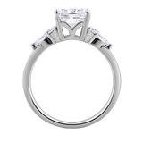Charlotte 2.80 Ct Cushion Lab Grown Diamond Engagement Ring in 14K White Gold