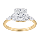 Charlotte 2.80 Ct Cushion Lab Grown Diamond Engagement Ring in 14K Yellow Gold