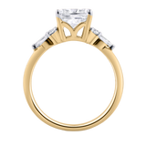 Charlotte 2.80 Ct Cushion Lab Grown Diamond Engagement Ring in 14K Yellow Gold