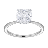 Catherine 2.1 Ct Cushion Lab Grown Diamond Engagement Ring in 14K White Gold