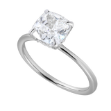 Catherine 2.1 Ct Cushion Lab Grown Diamond Engagement Ring in 14K White Gold