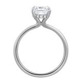 Catherine 2.1 Ct Cushion Lab Grown Diamond Engagement Ring in 14K White Gold