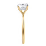 Catherine 2.1 Ct Cushion Lab Grown Diamond Engagement Ring in 14K Yellow Gold