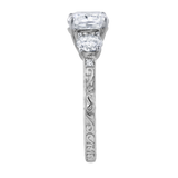 Zarelle 2.65 Ct Cushion Lab Grown Diamond Engagement Ring in 14K White Gold