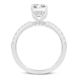Amara 14K White Gold Emerald Cut Hidden Halo Lab Grown Diamond Engagement Ring - 2.45 Ct