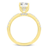 Amara 14K Yellow Gold Emerald Cut Hidden Halo Lab Grown Diamond Engagement Ring - 2.45 Ct