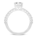 Calista 14K White Gold Emerald Cut Lab Grown Diamond Engagement Ring - 2.55 ctw