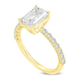 Calista 14K Yellow Gold Emerald Lab Grown Diamond Engagement Ring - 2.41 Ct