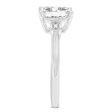 Ophelia 14K White Gold Emerald Cut & Baguette Lab Grown Diamond Three Stone Engagement Ring - 1.7 ctw
