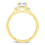 Seraphine 14K Yellow Gold Emerald Cut Lab Grown Diamond 3 Stone Engagement Ring - 1.75 ctw