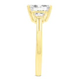 Seraphine 14K Yellow Gold Emerald Cut Lab Grown Diamond 3 Stone Engagement Ring - 1.75 ctw
