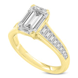 Eris 14K Yellow Gold Emerald Lab Grown Diamond Engagement Ring - 3.22 Ct