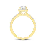 Arpine 14K Yellow Gold Emerald Cut Lab Grown Diamond Halo Engagement Ring - 2 Ct