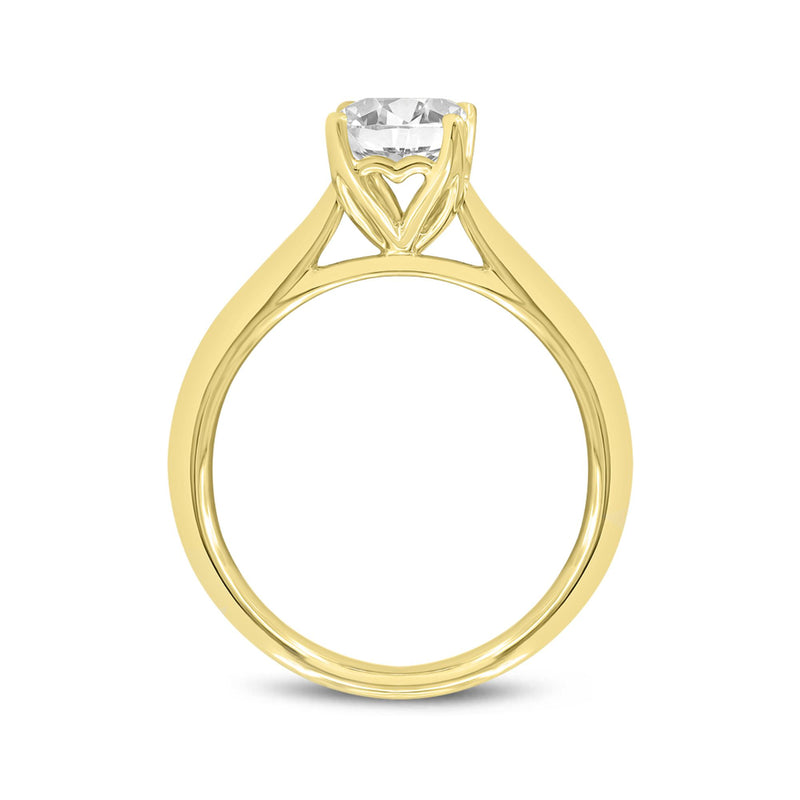 Rahina 14K Yellow Gold Emerald Lab Grown Diamond Solitaire Engagement Ring - 1.5 Ct
