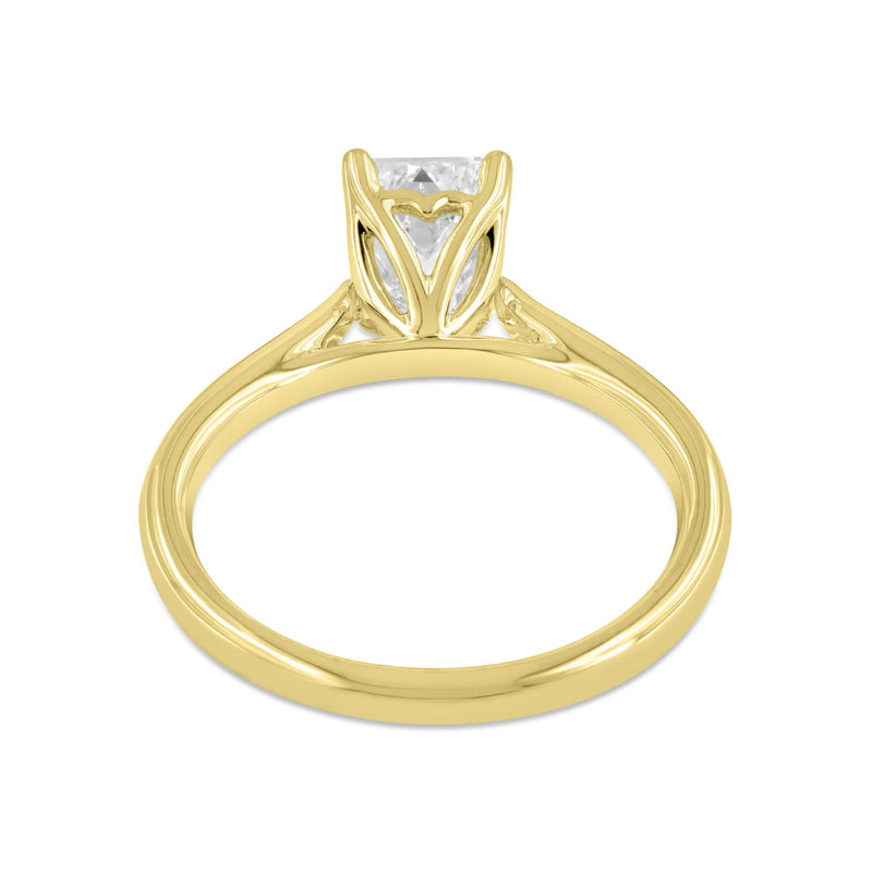 Rahina 14K Yellow Gold Emerald Lab Grown Diamond Solitaire Engagement Ring - 1.5 Ct