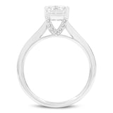 Narine 14K White Gold Emerald Cut Lab Grown Diamond Hidden Halo Engagement Ring - 2.15 Ct