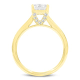 Narine 14K Yellow Gold Emerald Cut Lab Grown Diamond Hidden Halo Engagement Ring - 2.15 Ct