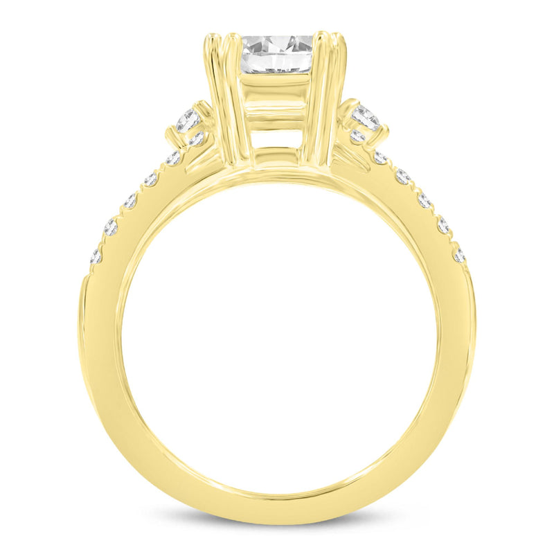 Gohar 14K Yellow Gold Emerald Cut Lab Grown Diamond  Engagement Ring - 2.04 Ct