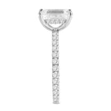 Zina 14K White Gold Emerald Cut Hidden Halo Lab Grown Diamond Engagement Ring - 2.5 Ct