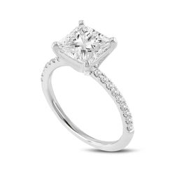 Ani 14K White Gold Emerald Cut Lab Grown Diamond  Engagement Ring - 2.76 Ct