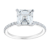 Ani 14K White Gold Emerald Cut Lab Grown Diamond  Engagement Ring - 2.7 Ct