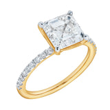 Ani 14K Yellow Gold Emerald Cut Lab Grown Diamond Engagement Ring - 2.7 Ct