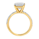 Ani 14K Yellow Gold Emerald Cut Lab Grown Diamond Engagement Ring - 2.7 Ct