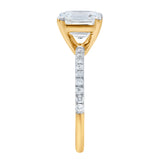 Ani 14K Yellow Gold Emerald Cut Lab Grown Diamond Engagement Ring - 2.7 Ct
