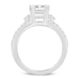 Alia 14K White Gold Emerald Cut Lab Grown Diamond Engagement Ring - 3.2 Ct