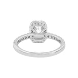 Ivey 14K White Gold Emerald Cut Lab Grown Diamond Halo Engagement Ring - 1.75 ctw