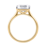Posy 2 Ct Emerald East West Lab Grown Diamond Ring in 14K Yellow Gold