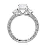 Novelle 2.65 Ct Emerald Cut Lab Grown Diamond Engagement Ring in 14K White Gold