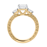Novelle 2.65 Ct Emerald Cut Lab Grown Diamond Engagement Ring in 14K Yellow Gold