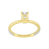 Fiora 14K Yellow Gold Emerald Cut Lab Grown Diamond Hidden Halo Engagement Ring - 1.65 ctw
