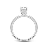 Countess 14K White Gold Emerald Cut Lab Grown Diamond Hidden Halo Engagement Ring - 1.05 ctw